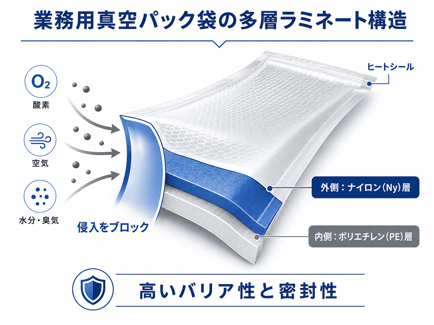 真空パック構造イメージ